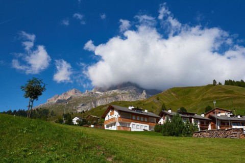 On the Passo di Falzarego between Cortina d'Ampezzo and Malga Castello. Falzarego Pass between