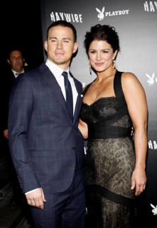 Gina Carano and Channing Tatum at the Los Angeles premiere of 'Haywire' held at the DGA Theater in