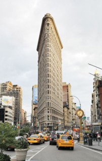 NEW YORK CITY, USA, JUNE 13: The triangle-shaped Flatiron Building is one of the most iconic