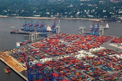 Container Terminal Burchardkai, Port, Hamburg, Germany, Europe