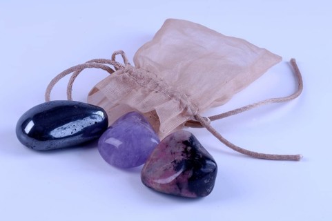 Semi-precious stones, healing stones, interior, studio, cutout, object