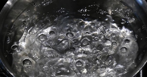 Hot Boiling Water in a saucepan