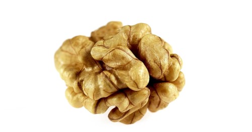 Walnut (juglans regia), Dry Fruit against White Background