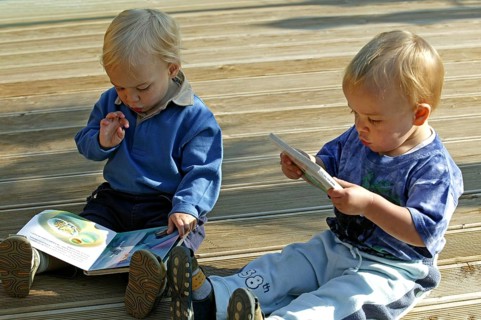 Boys reading a Book