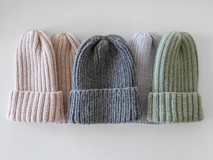Top view knitted caps