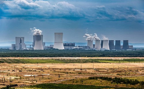 Lignite-fired power plant Boxberg of Lausitz Energie Kraftwerke AG (LEAG) in Lower Lusatia,
