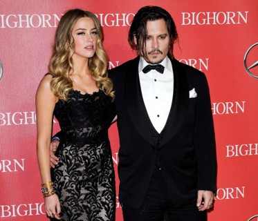 Amber Heard and Johnny Depp at the 27th Annual Palm Springs International Film Festival Awards Gala