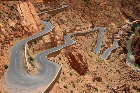 Pass Road in the Dades Valley, High Atlas Morocco