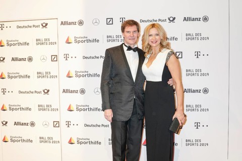 WIESBADEN, Germany, February 2nd, 2019: Carsten J. Maschmeyer and Veronica Ferres at Ball des