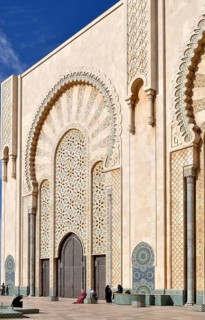 Casablanca city centre, mosque in the city centre, Hassan II Mosque