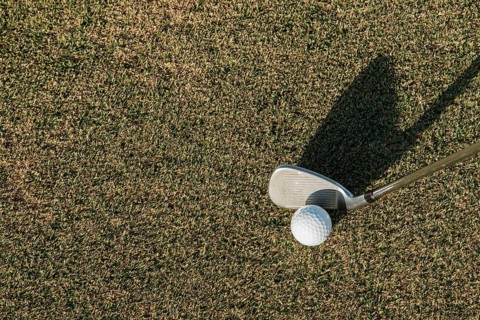 Top view golf club course