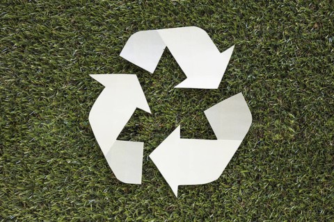 Recycle symbol grass. Resolution and high quality beautiful photo