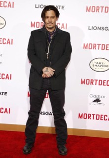 Johnny Depp at the Los Angeles premiere of 'Mortdecai' held at the TCL Chinese Theater in Hollywood