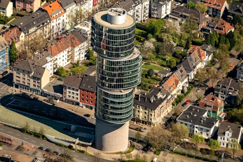 Exenterhouse office tower and high-rise commercial building, Exenterhouse on a former listed bunker