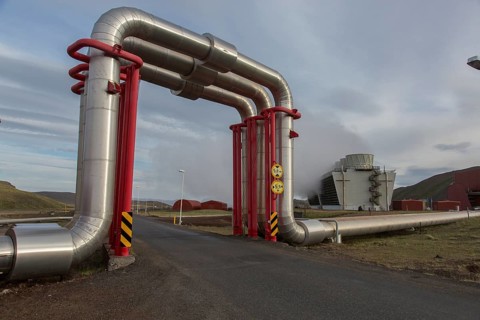 Thermal power station, Krafla, Dettifoss, Iceland, Europe
