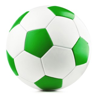 Leather soccer ball isolated on white background