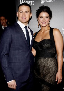 Gina Carano and Channing Tatum at the Los Angeles premiere of 'Haywire' held at the DGA Theater in