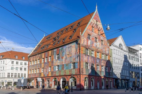 Weaver's house in the old town, Augsburg, Swabia, Bavaria, Germany, Europe