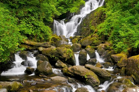 Torc Waterfall, Killarney National Park, Killarney, County Kerry, Ireland, Europe