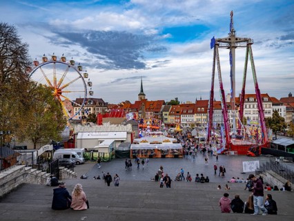 Erfurt Oktoberfest on the Cathedral Square, Erfurt, Thuringia, Germany, Europe