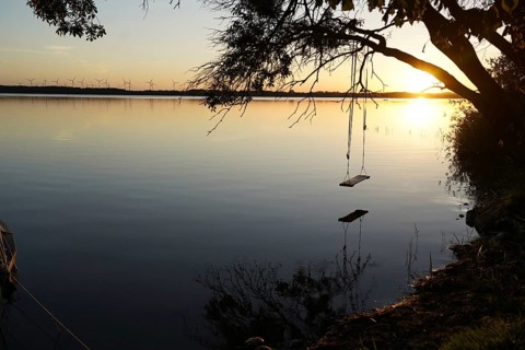 Evening mood, Lake Plauer See, Plau am See, Mecklenburg-Western Pomerania, Germany, Europe