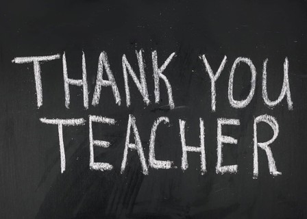 Thank you teacher inscription