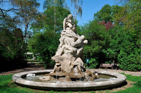 Flood Fountain, Perelsplatz, Friedenau, Berlin, Flood Fountain, Paul Aichele, Germany, Europe