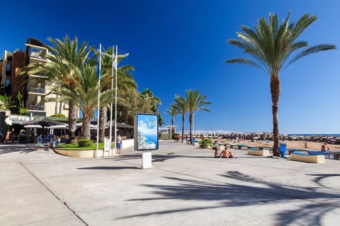 Beach promenade of Calheta, Madeira, Portugal, Europe