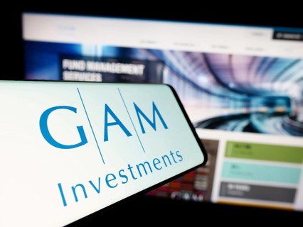Stuttgart, Germany, 11-21-2023: Smartphone with logo of Swiss asset management company GAM