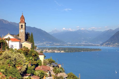 Church, Ronco sopra Ascona, Lago Maggiore, Locarno, Ticino, Switzerland, Lake Maggiore, Europe