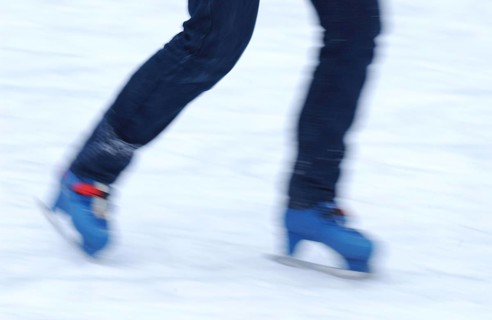 Ice Skating, Ice Rink near City Hall in Paris