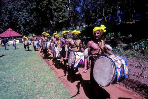 Dollu Kunitha Karnataka's folk dance during Tea and Tourism festival in Sim's Park, Coonoor,