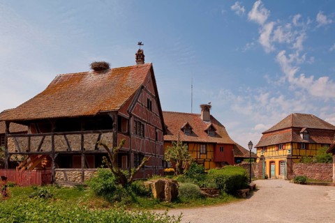 Historical building, Ecomusee, Ungersheim, Alsace, France, Europe