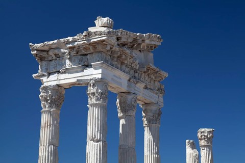 Temple of Trajan, Bergama, Izmir, Turkey, Asia