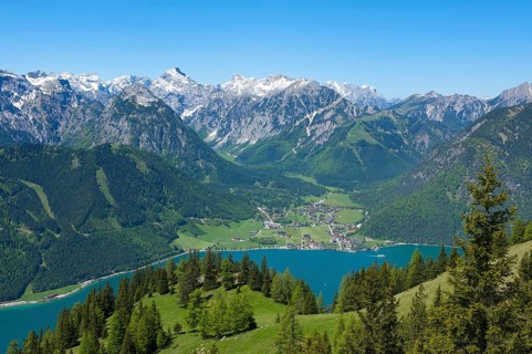 View of the Achensee, Tyrol, Austria, Europe