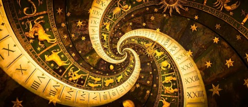 Astrology and alchemy sign background illustration - black