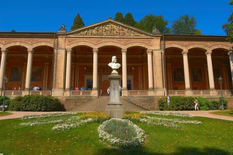 The Trinkhalle, Pump House, Baden-Baden, Black Forest mountain range, Baden-Wuerttemberg, Germany,