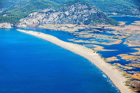 Iztuzu Beach and the Dalyan River Delta, Dalyan, Mugla, Turkey, Asia
