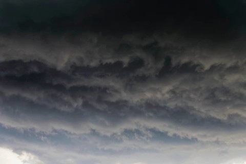 Dark tornado clouds, Province of Quebec, Canada, North America