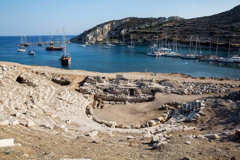Boats in Knidos, Mugla, Turkey, Asia