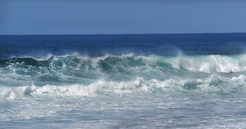 Waves in Atlantic Ocean, Porto Moniz, Madeira Island Portugal