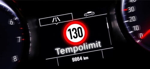 Symbolic image on the subject of the 130 kmh speed limit on the motorway