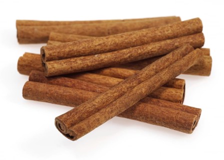 Cinnamon Bark (cinnamomum zeylanicum), Spice against White Background