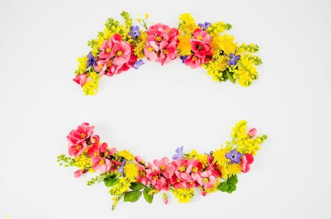 Floral garland. High resolution photo