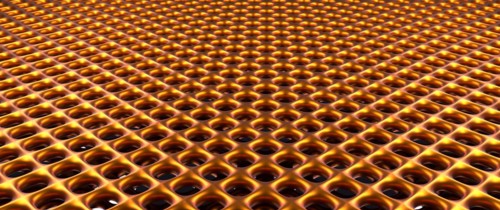 Shiny golden metal grid pattern using as modern background, 3d rendering
