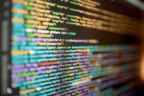 Computer html code on screen