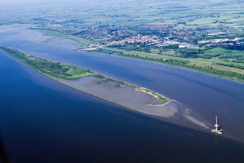 Elbe, Rhinplatte, Glückstadt, Schleswig-Holstein, Germany, Europe