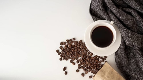 Top view cup coffee with copy space2. Resolution and high quality beautiful photo
