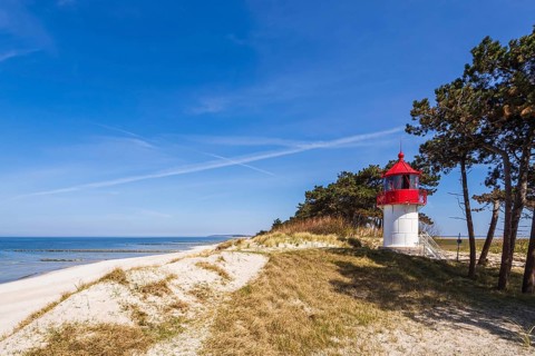 The Gellen lighthouse on the island of Hiddensee