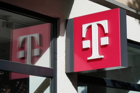 Hannover, Germany - October 8, 2017: T logo at German telecommunications company Telekom